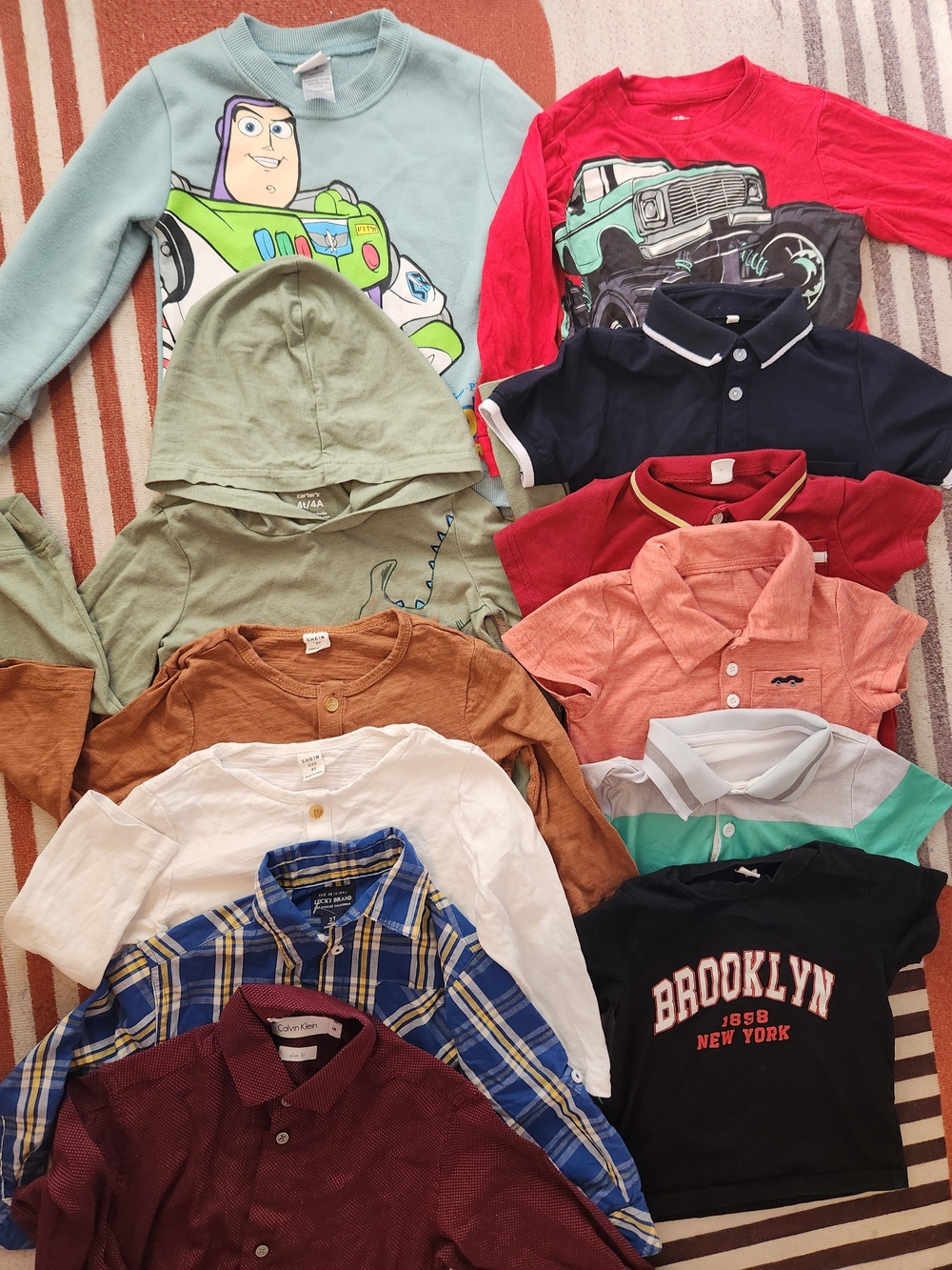 Boys Toddler Clothing Bundle Lot 11 Pieces Sizes 2T 3T 4T 5 Shein,CK, Carter’s,
